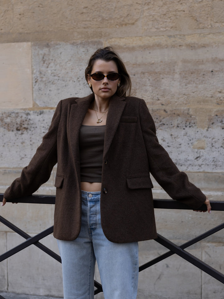 SERENE - Wool Blazer • Chestnut
