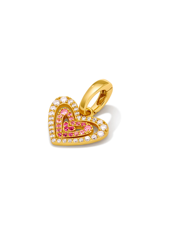 ROSE HEART - Charm • Color: 18K Yellow Gold