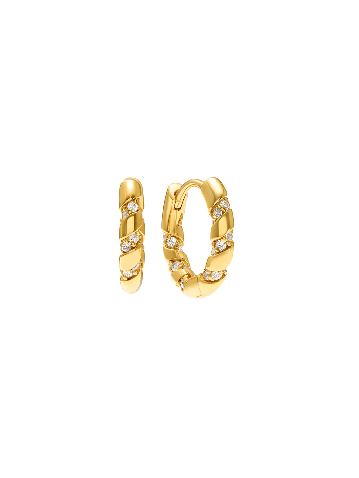 SPIRAL - Huggies • Color: 18K Yellow Gold