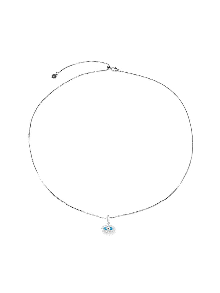 BLUE EVIL EYE - Charm • Color: White Gold