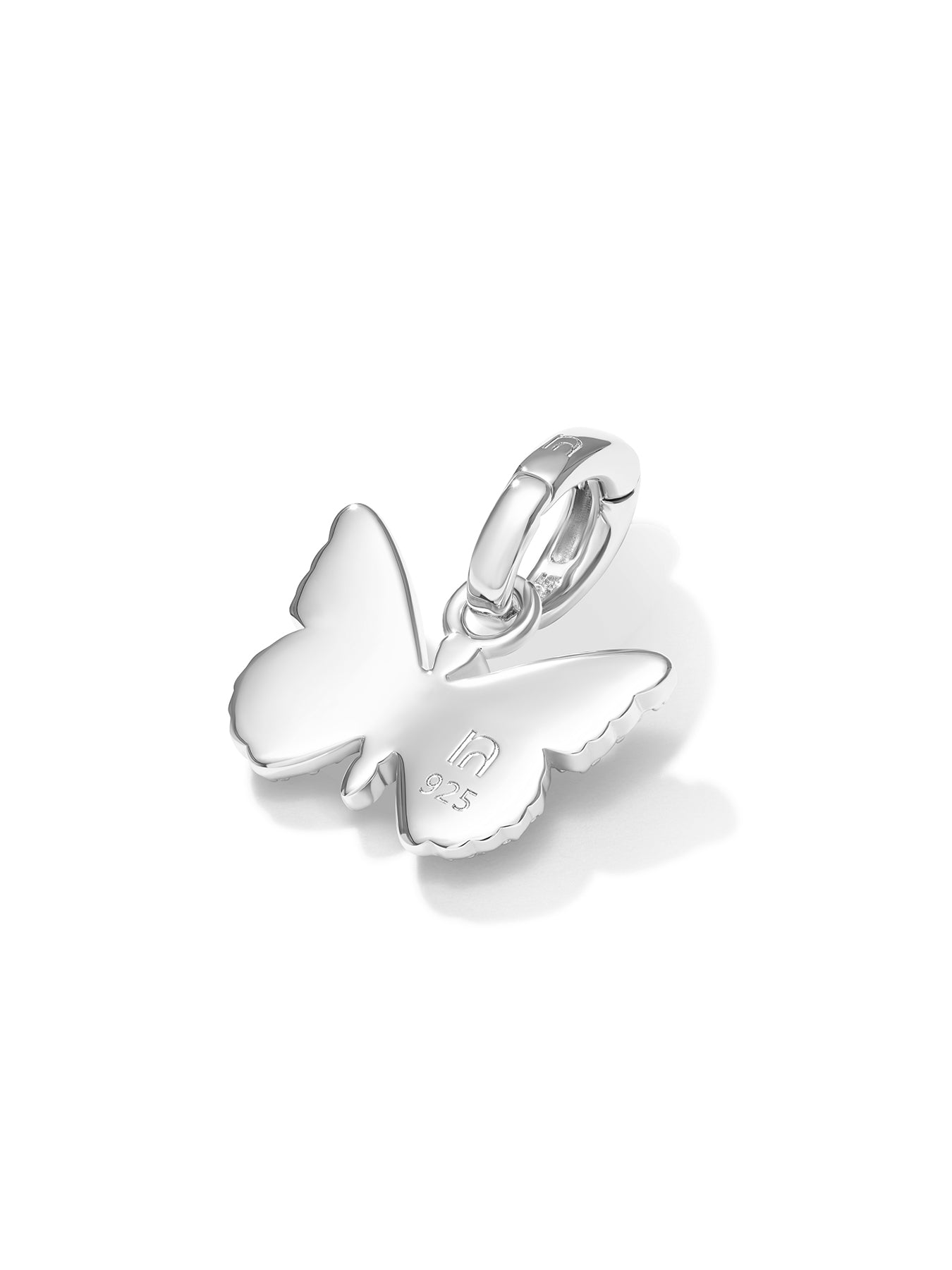 BUTTERFLY Charm Color White Gold