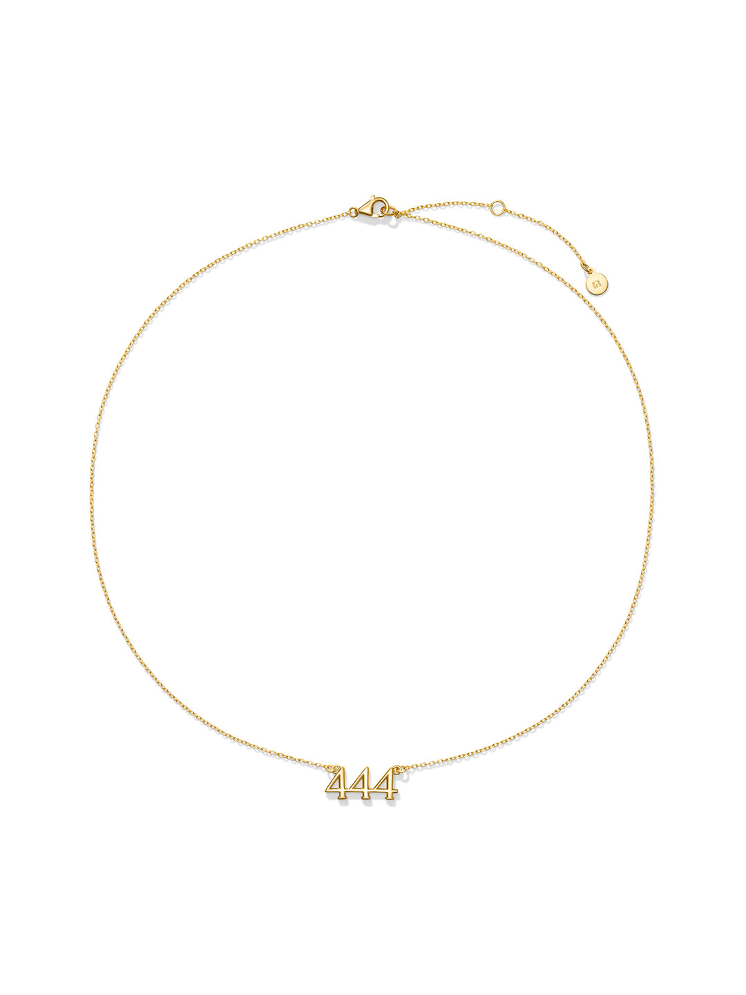 444 Angel Number - Necklace • Color: 18K Yellow Gold