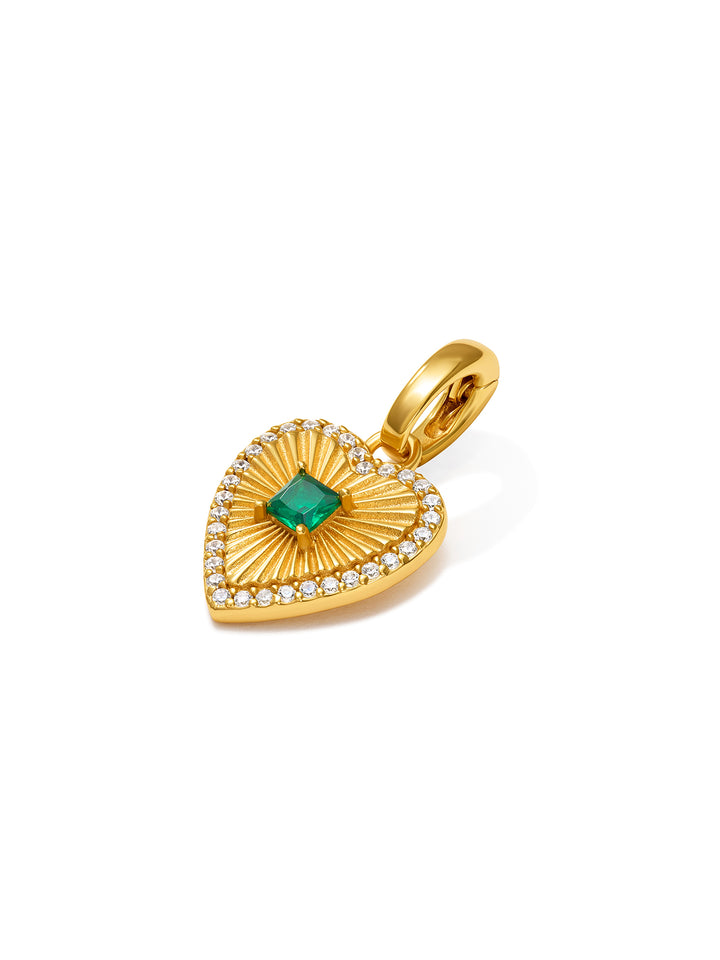 EMERALD HEART - Charm • Color: 18K Yellow Gold