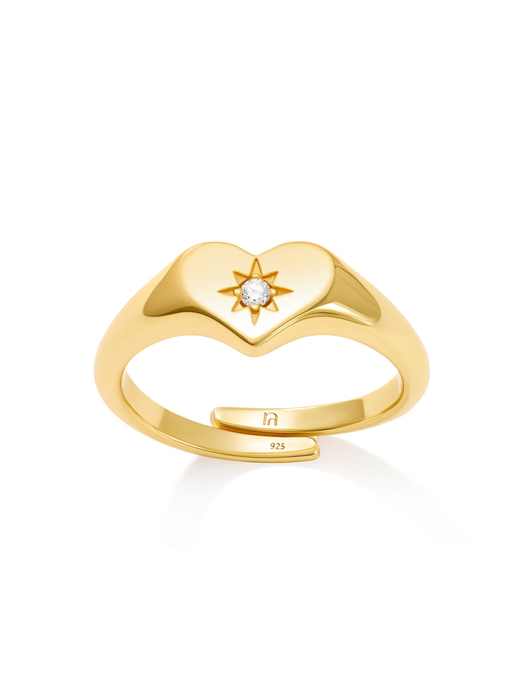 NOVA - Adjustable Pinky Ring • Color: 18K Yellow Gold