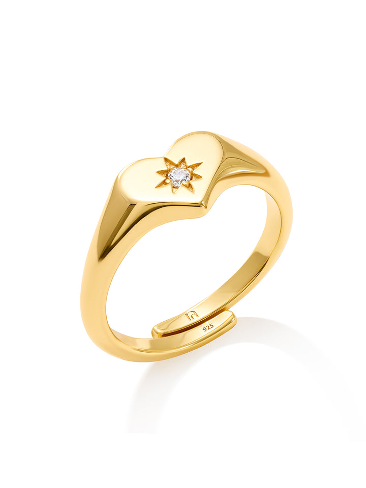 NOVA - Adjustable Pinky Ring • Color: 18K Yellow Gold