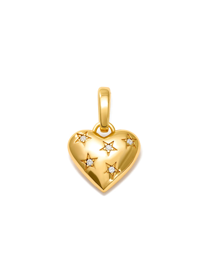 NOVA - Charm • Color: 18K Yellow Gold-CZ-white