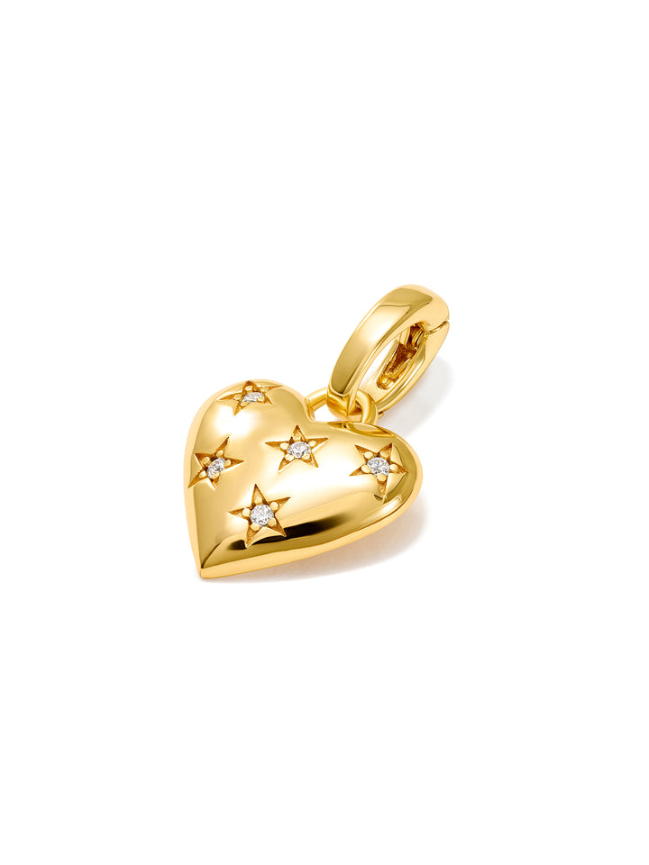 NOVA - Charm • Color: 18K Yellow Gold-CZ-white