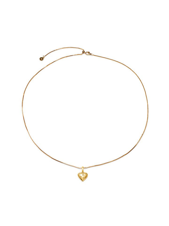 NOVA - Charm • Color: 18K Yellow Gold-CZ-white