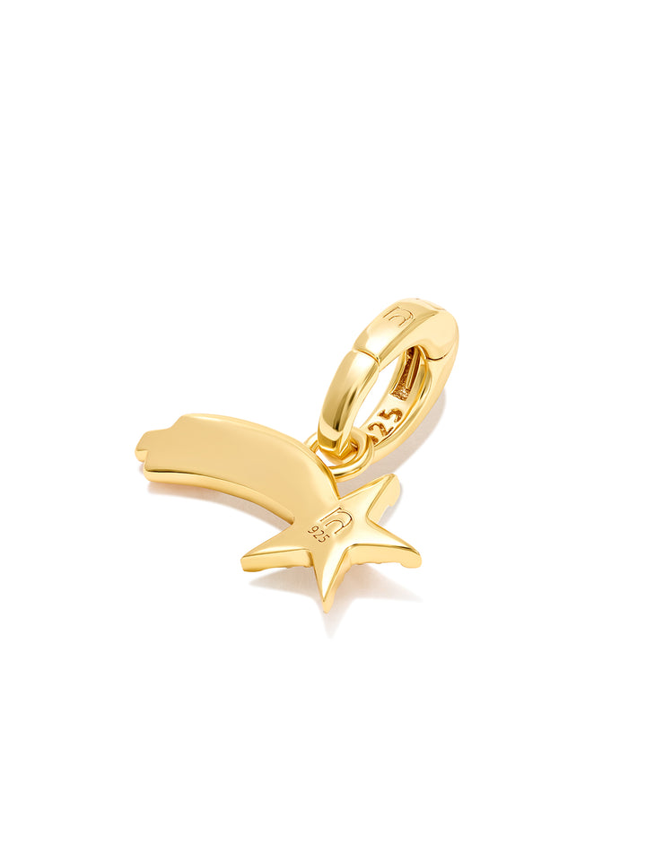 SHOOTING STAR - Charm • Color: 18K Yellow Gold-CZ-white