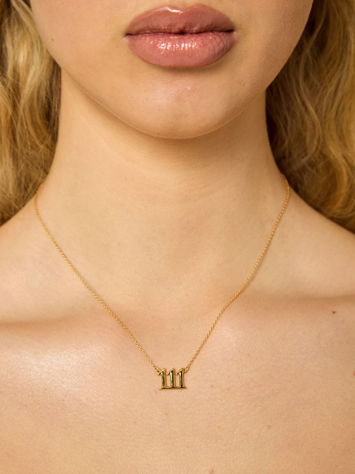 111 ANGEL NUMBER - Necklace • Color: 18K Yellow Gold