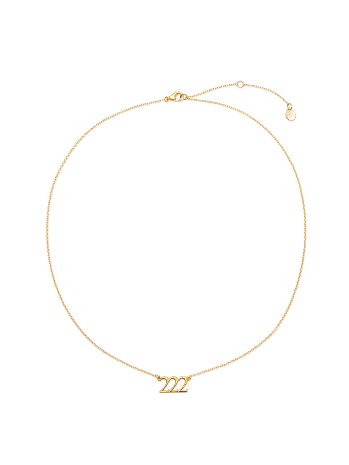 222 ANGEL NUMBER - Necklace • Color: 18K Yellow Gold