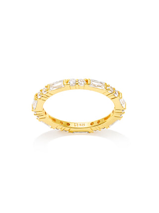 PURE - Ring • Color: 18K Yellow Gold-CZ-white