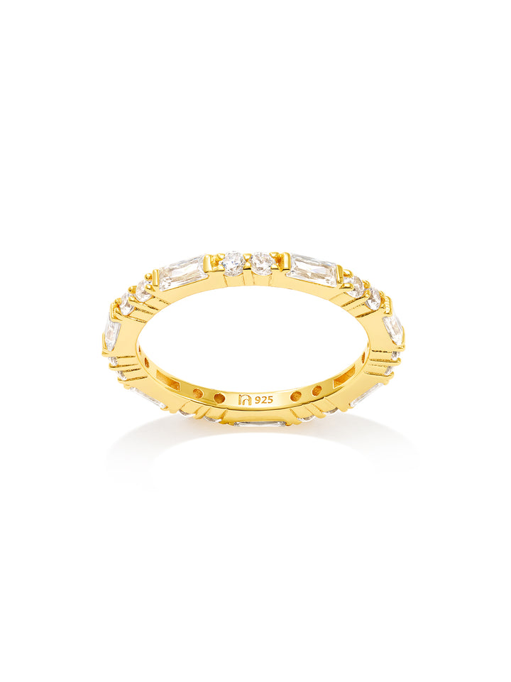 PURE - Ring • Color: 18K Yellow Gold-CZ-white