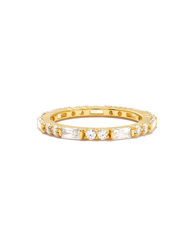 PURE - Ring • Color: 18K Yellow Gold-CZ-white