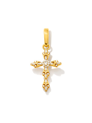 SPARKLE CROSS - Charm • Color: 18K Yellow Gold