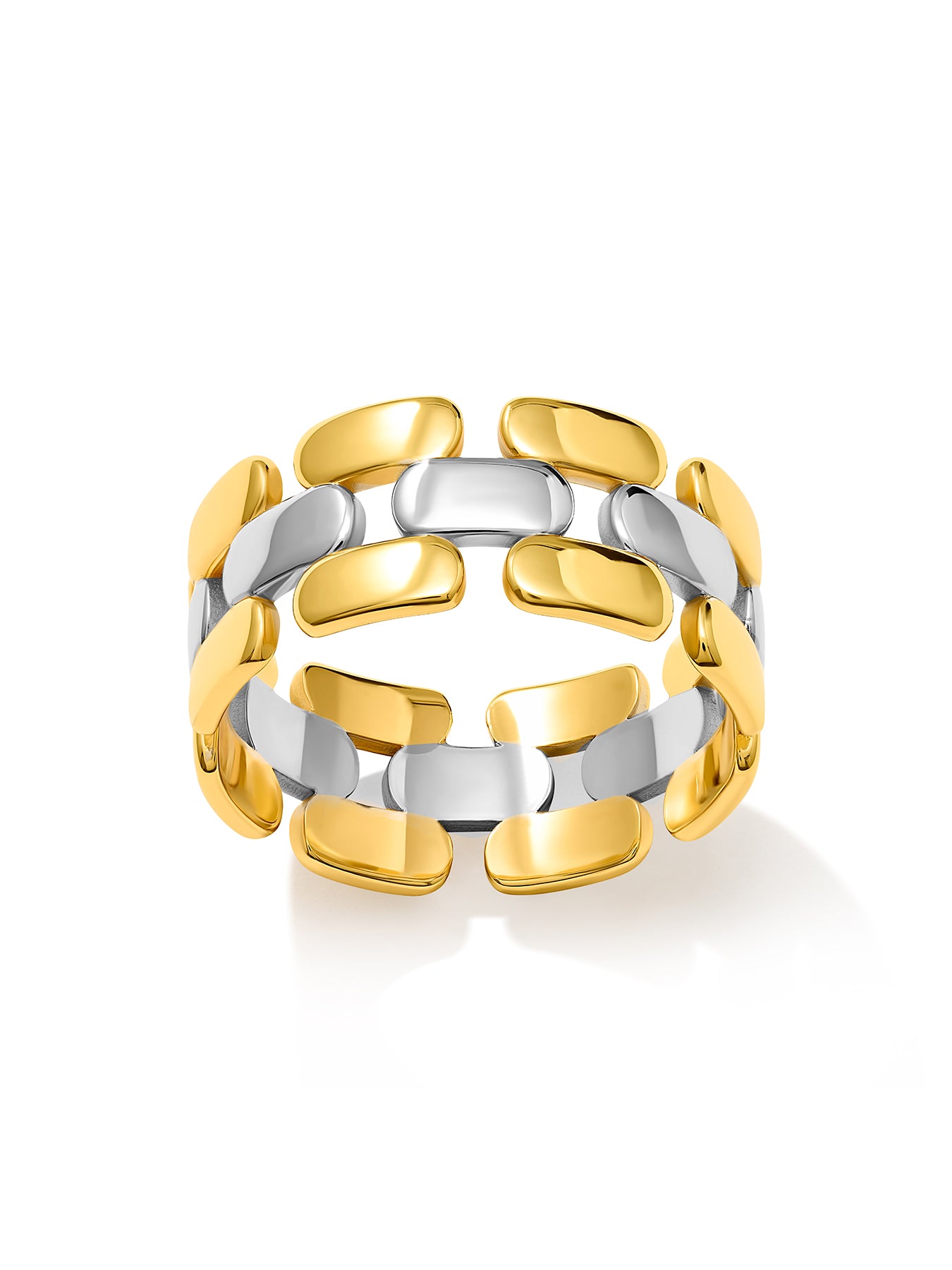vebet / twin gold and silver ring 9号 twin gold and silver ring ( K10 / silver ) – vebet jewelry