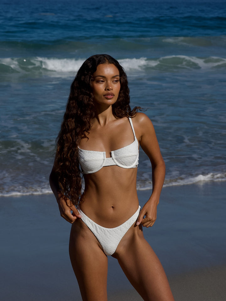 BLOOM - Thong Bottom • White Monogram