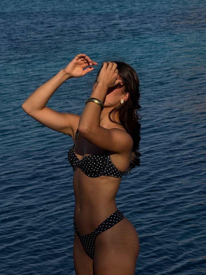 SAYA - Pleated Cup Top • Polka Dots