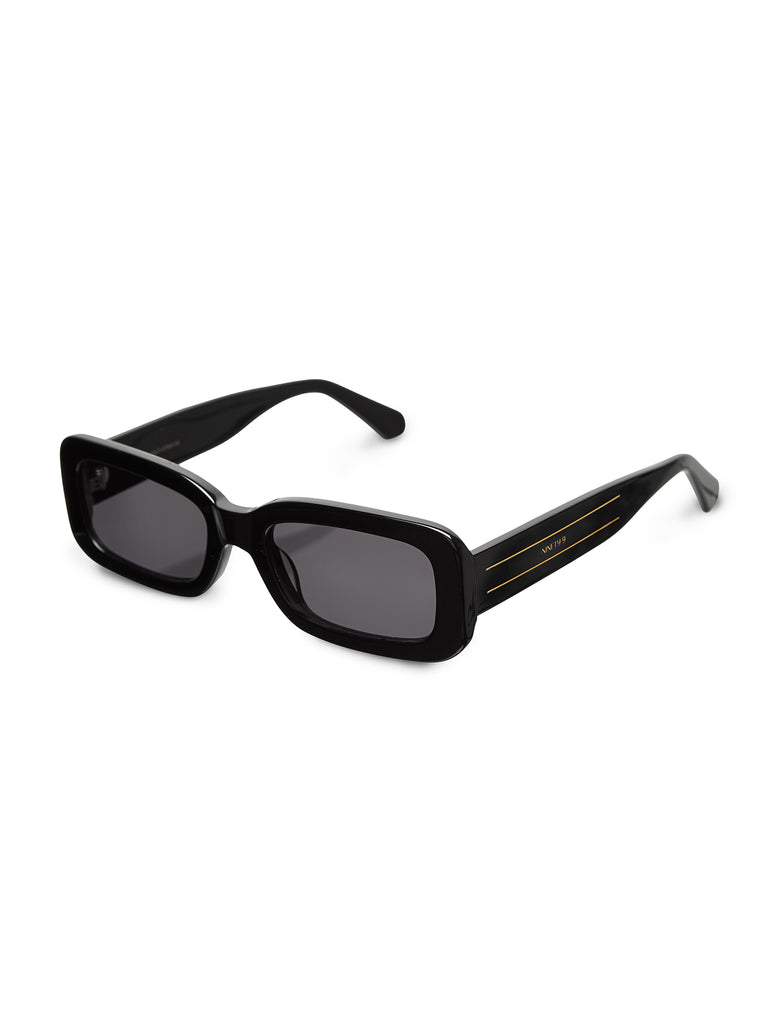 Black rectangle sunglasses discount