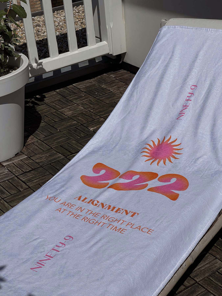 ALIGNMENT - Beach Towel • White/Orange