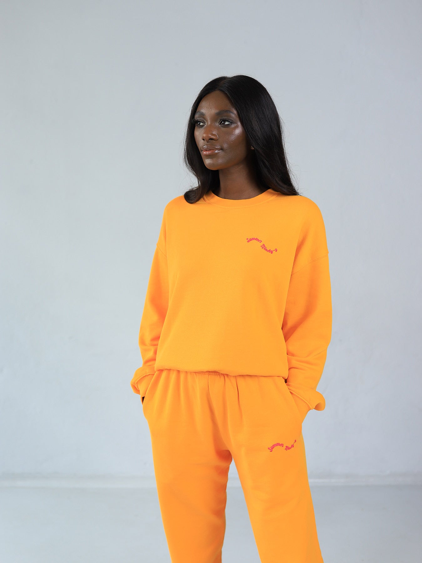 Blue and orange sweatpants hotsell
