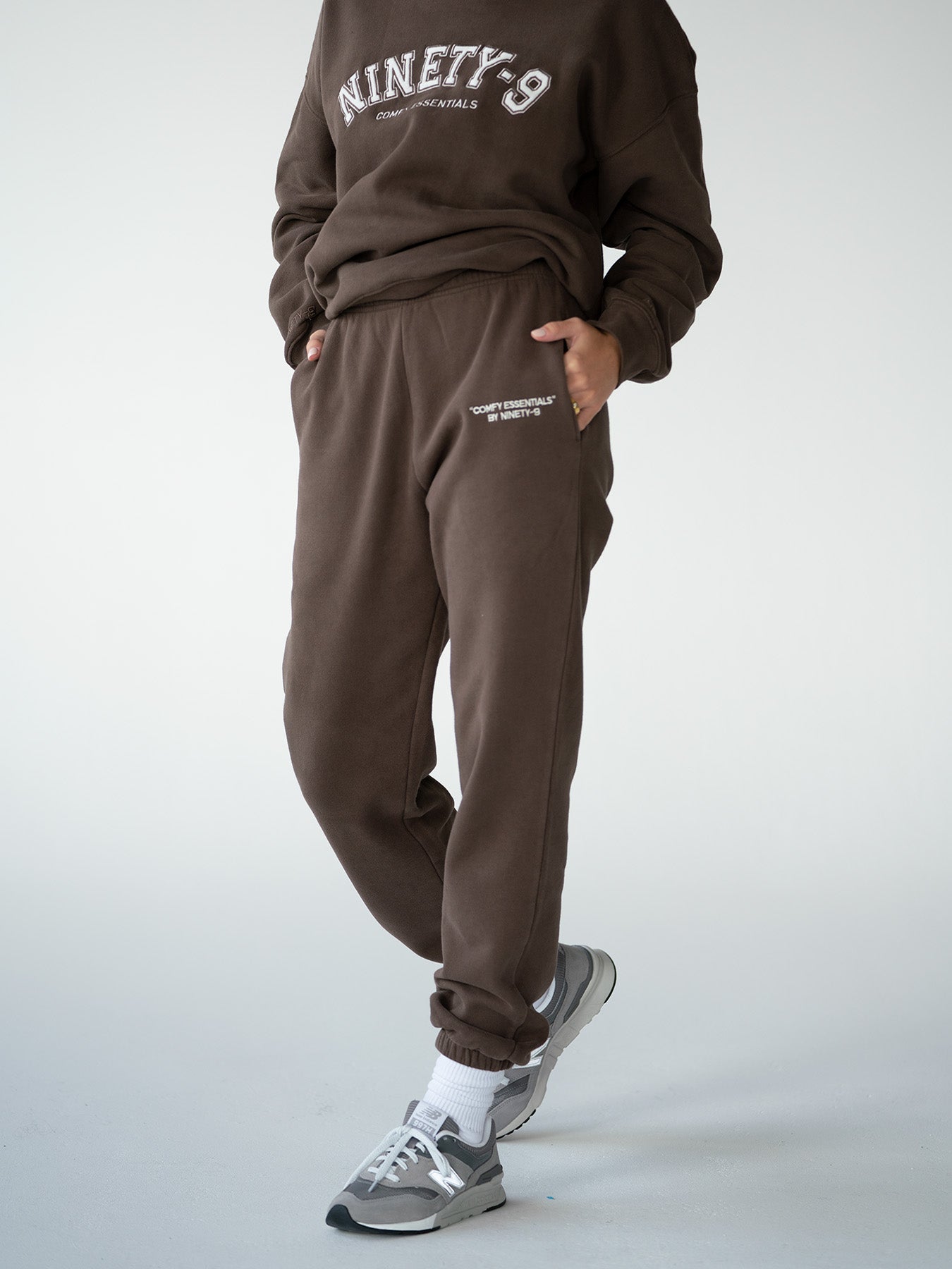 Brown sweatshirt sales and sweatpants