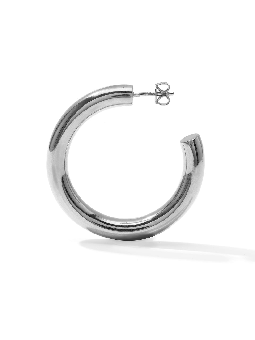 STAPLE Hoops Large • Color: White Gold