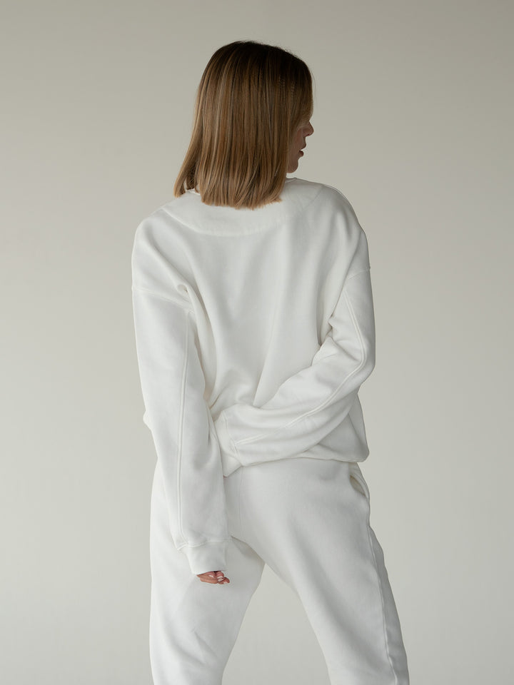 ESSENTIALS - College Sweater  •  Off-White