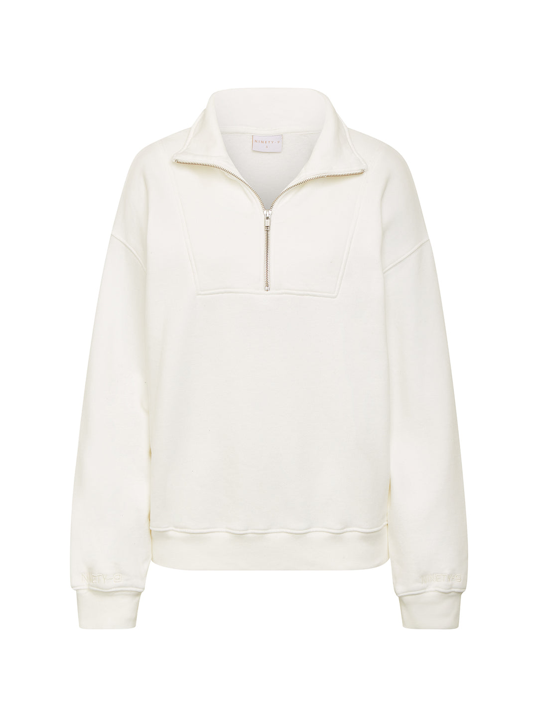 ESSENTIALS - Half-Zip Sweater  •  Off-White