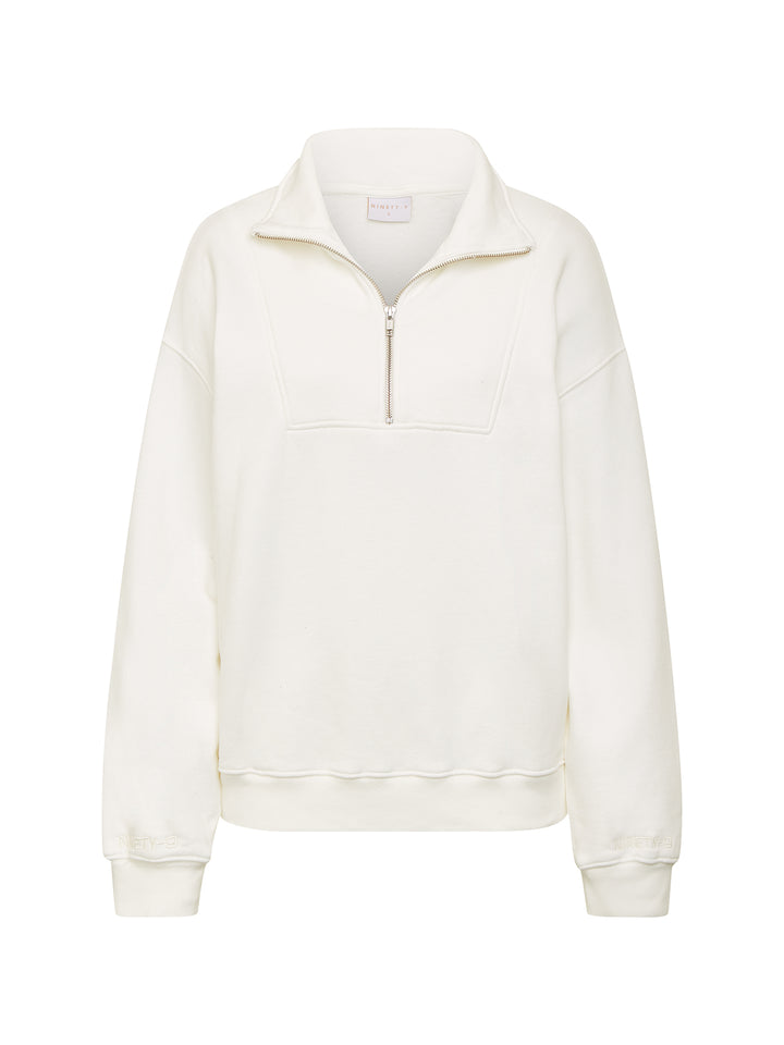 ESSENTIALS - Half-Zip Sweater  •  Off-White