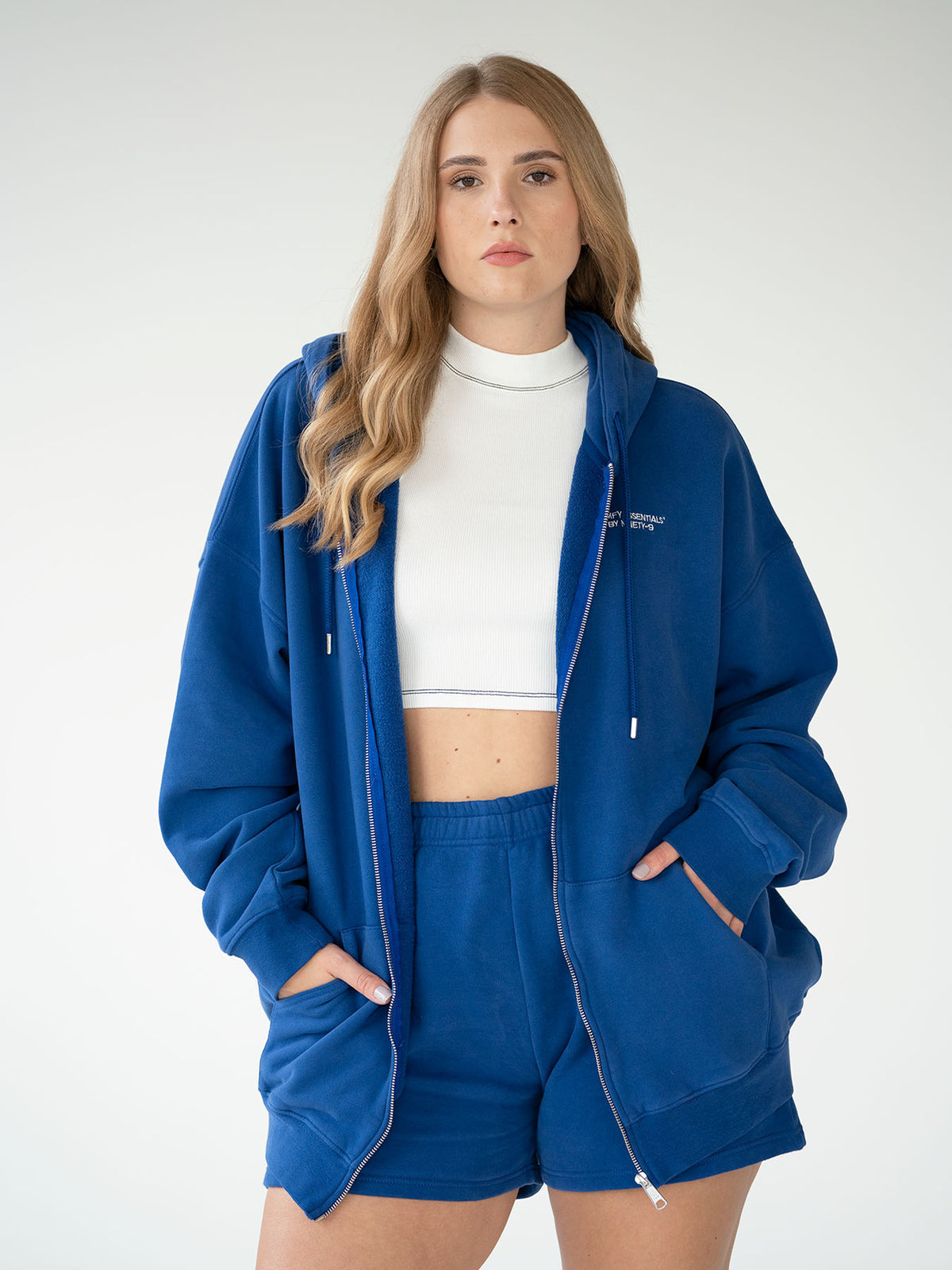 ESSENTIALS - Zipper Hoodie  •  Classic Blue
