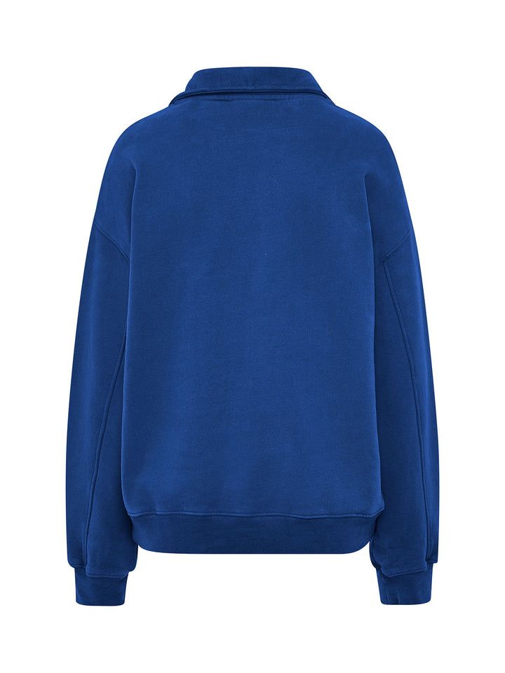 ESSENTIALS - Half-Zip Sweater  •  Classic Blue