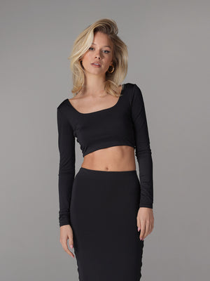 SIGNATURE - Cropped Longsleeve • Charcoal