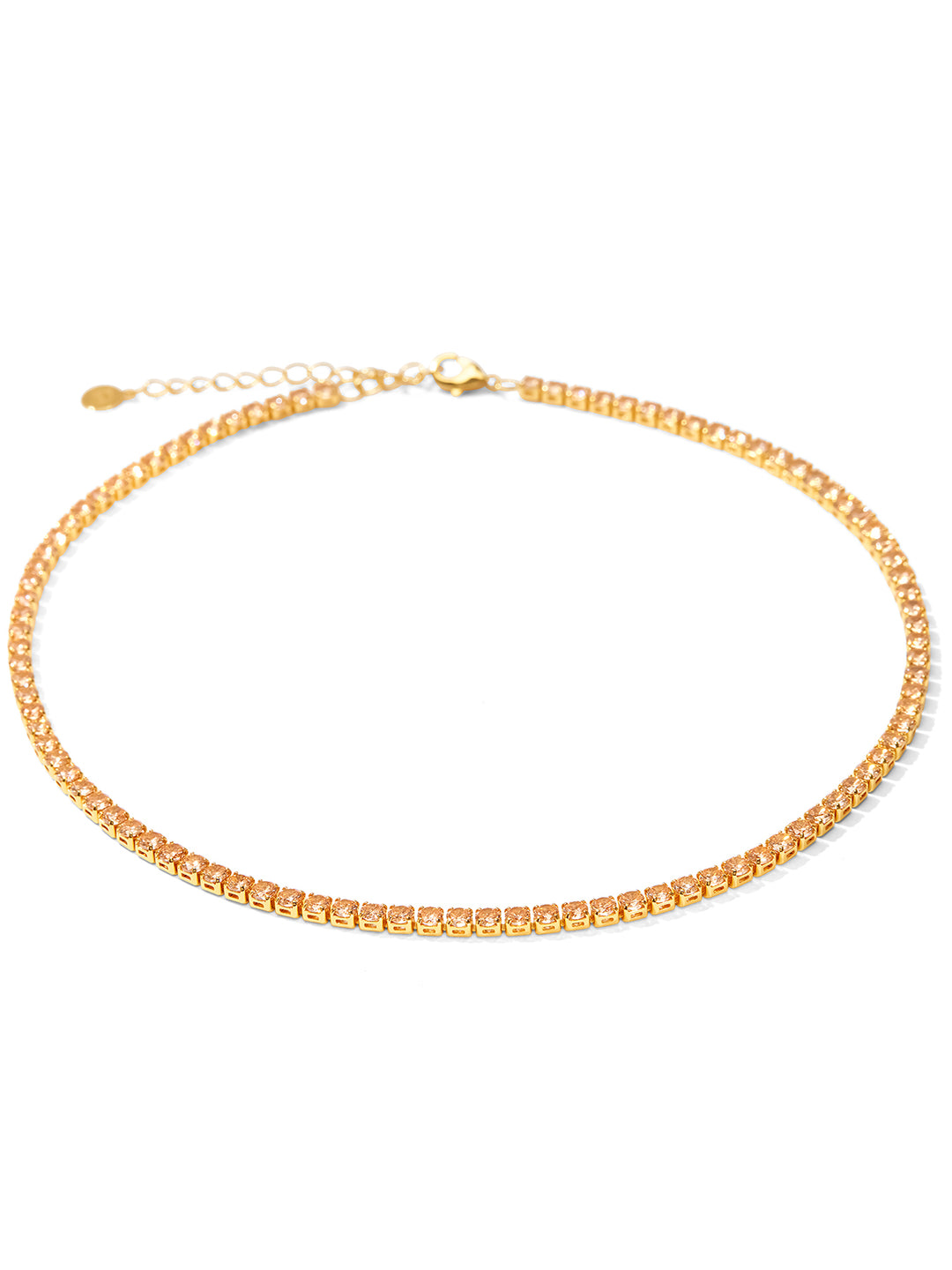 TENNIS CHOKER CHAMPAGNE • Color: 18K Yellow Gold