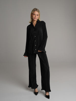 SUNDAZE - Pleated Pants • Black