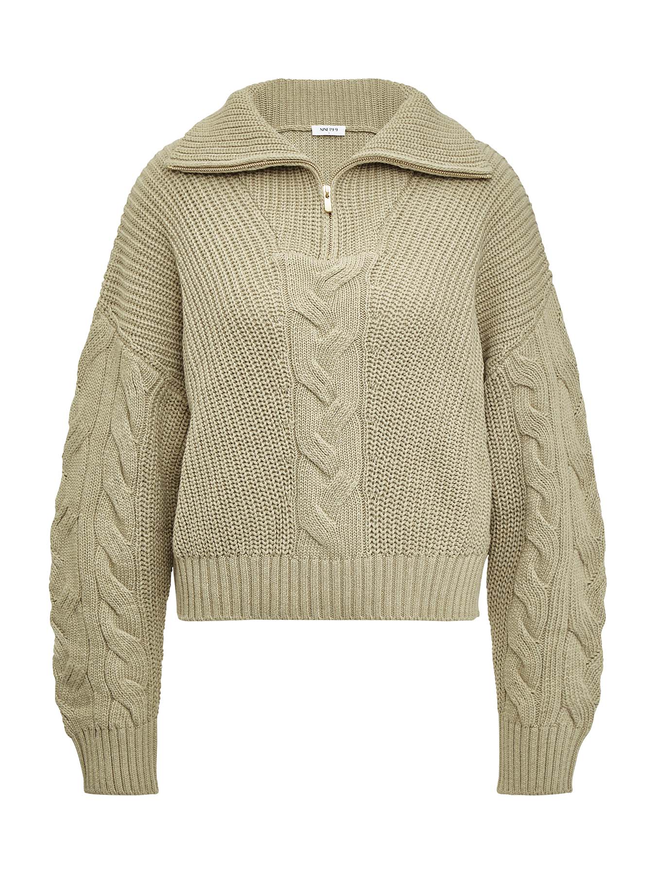 KNITTED - Half-Zip Sweater • Pistachio