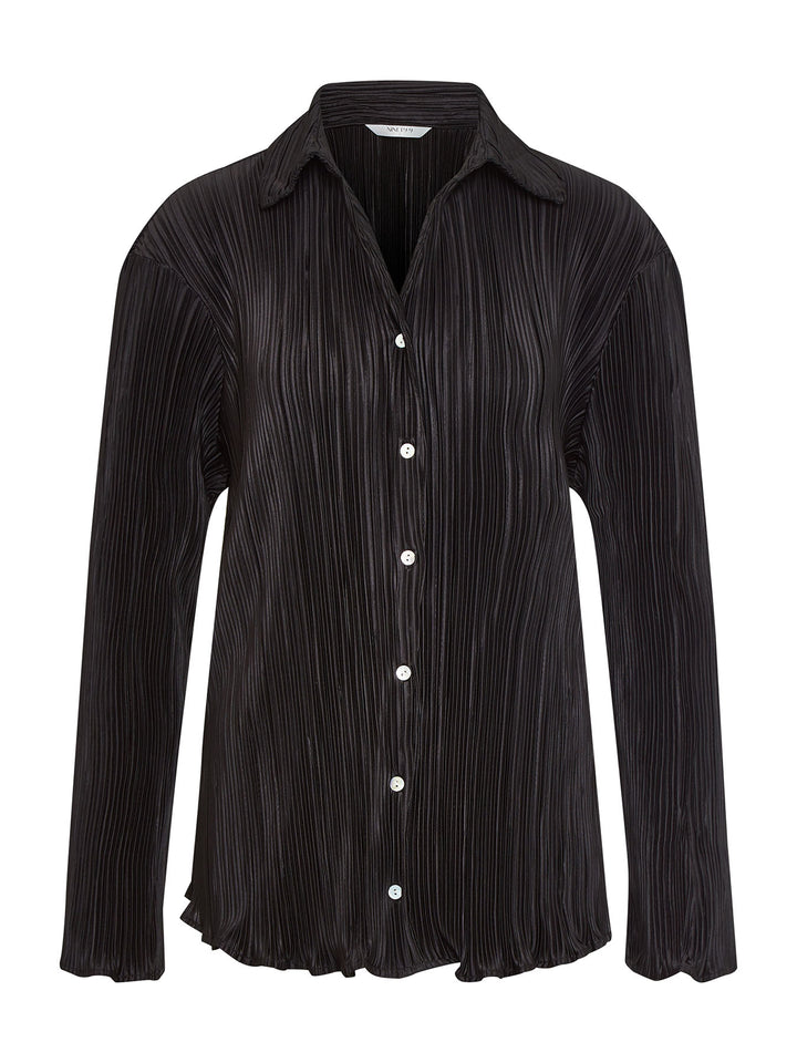 SUNDAZE - Pleated Longsleeve Shirt • Black